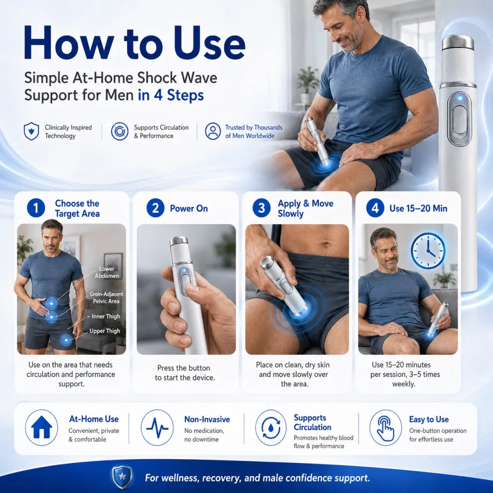 👑Advanced Acoustic Shockwave Therapy restores penile tissue health to enhance rise rigidity, stamina, and male performance confidence, relieving muscle pain, joint stiffness, tendon discomfort📈