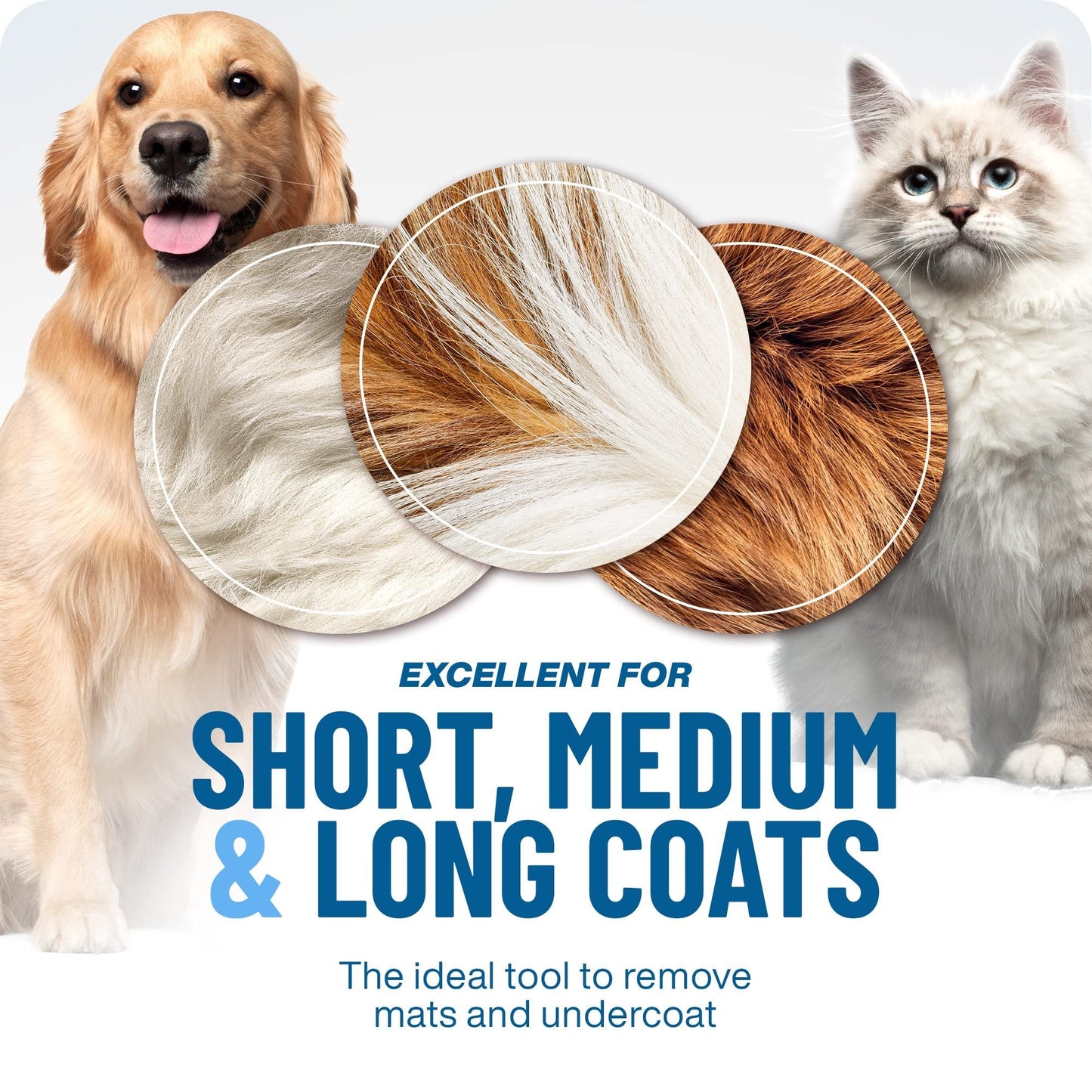 BUY 1 GET 1 FREE(2PCS)🐾 Professional Deshedding Tool for Dogs & Cats – Gentle, Efficient & Fur-Free Home ✨💖