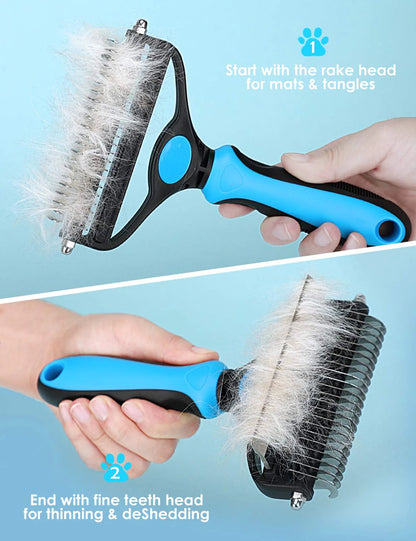 BUY 1 GET 1 FREE(2PCS)🐾 Professional Deshedding Tool for Dogs & Cats – Gentle, Efficient & Fur-Free Home ✨💖