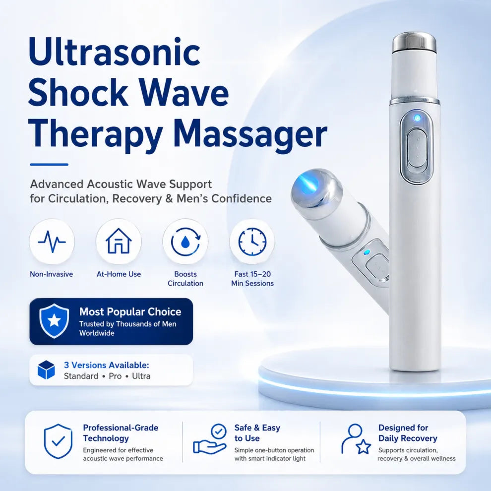 👑Advanced Acoustic Shockwave Therapy restores penile tissue health to enhance rise rigidity, stamina, and male performance confidence, relieving muscle pain, joint stiffness, tendon discomfort📈