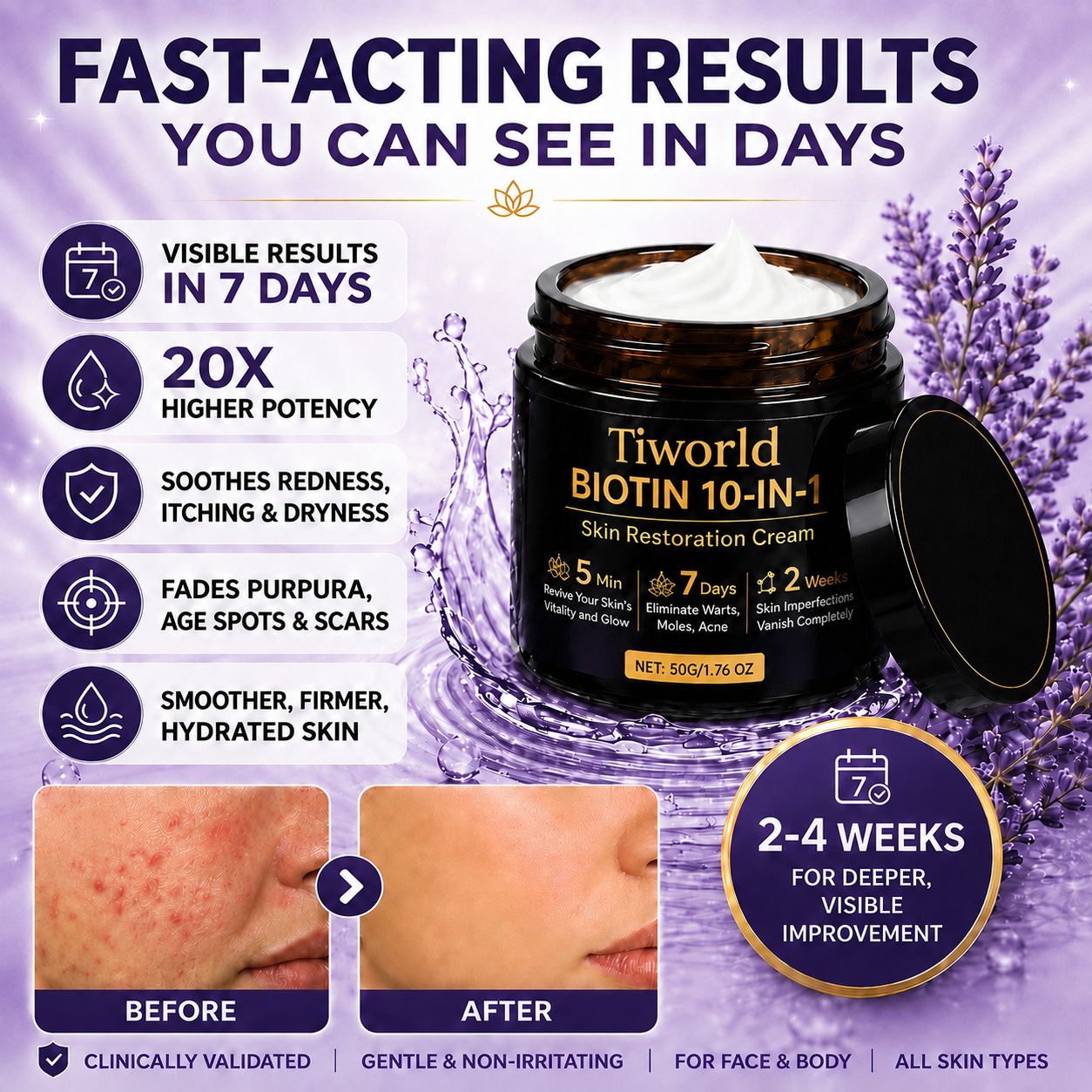 ✨Up TO 70% OFF 💯  Biotin 10-in-1 Skin Restoration Cream