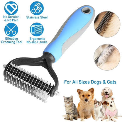 BUY 1 GET 1 FREE(2PCS)🐾 Professional Deshedding Tool for Dogs & Cats – Gentle, Efficient & Fur-Free Home ✨💖