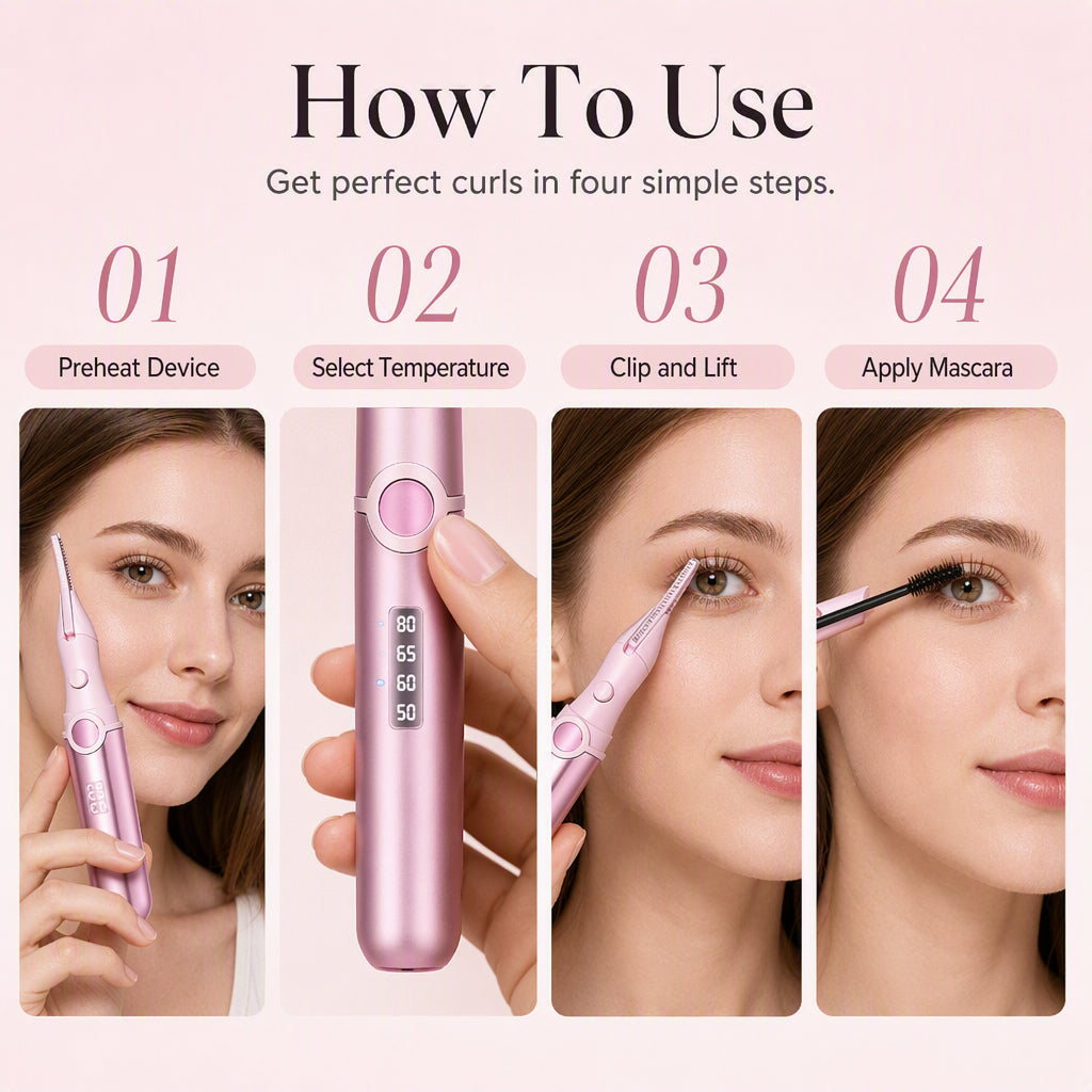 🔥💐Last Day Special Price‼️ ✨Rechargeable Heated Eyelash Curler | Get Long-Lasting Perfect Lash Curls Anytime🔋